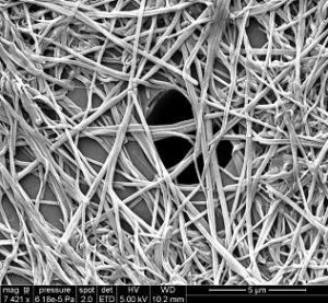 Fibers network obtained by 3D printing